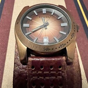 Leather Fossil Watch